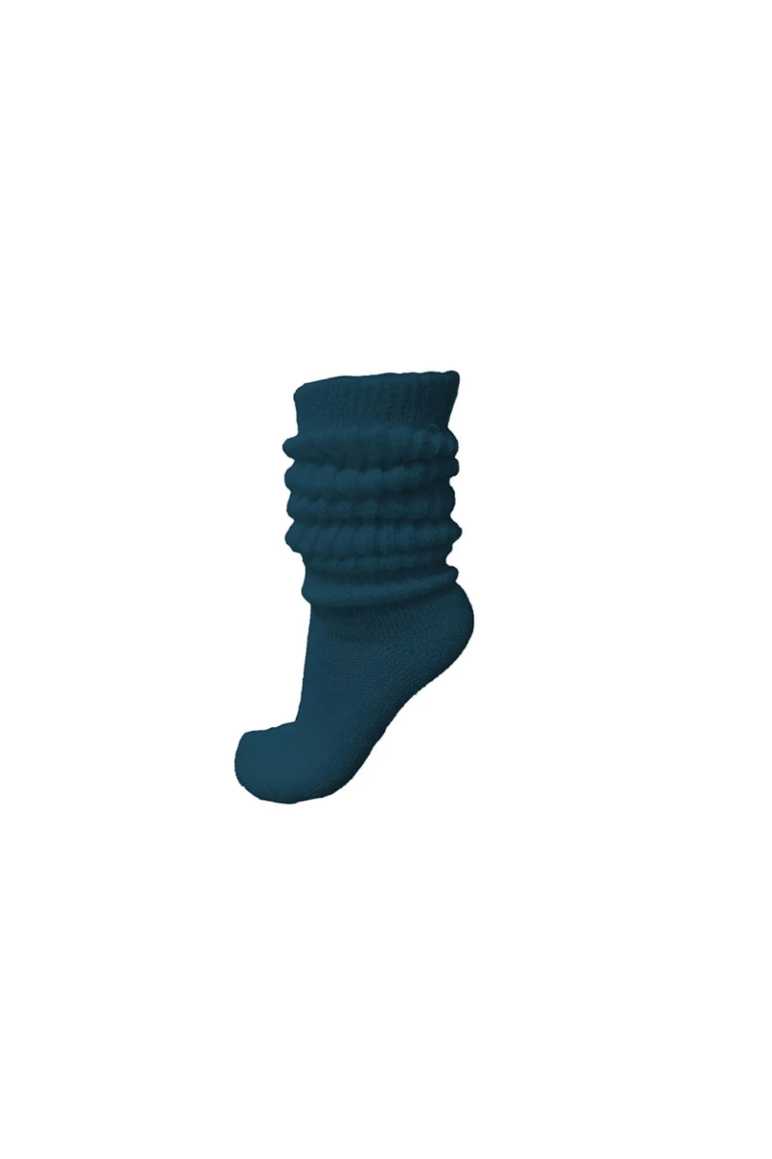 Navy Slouch Socks